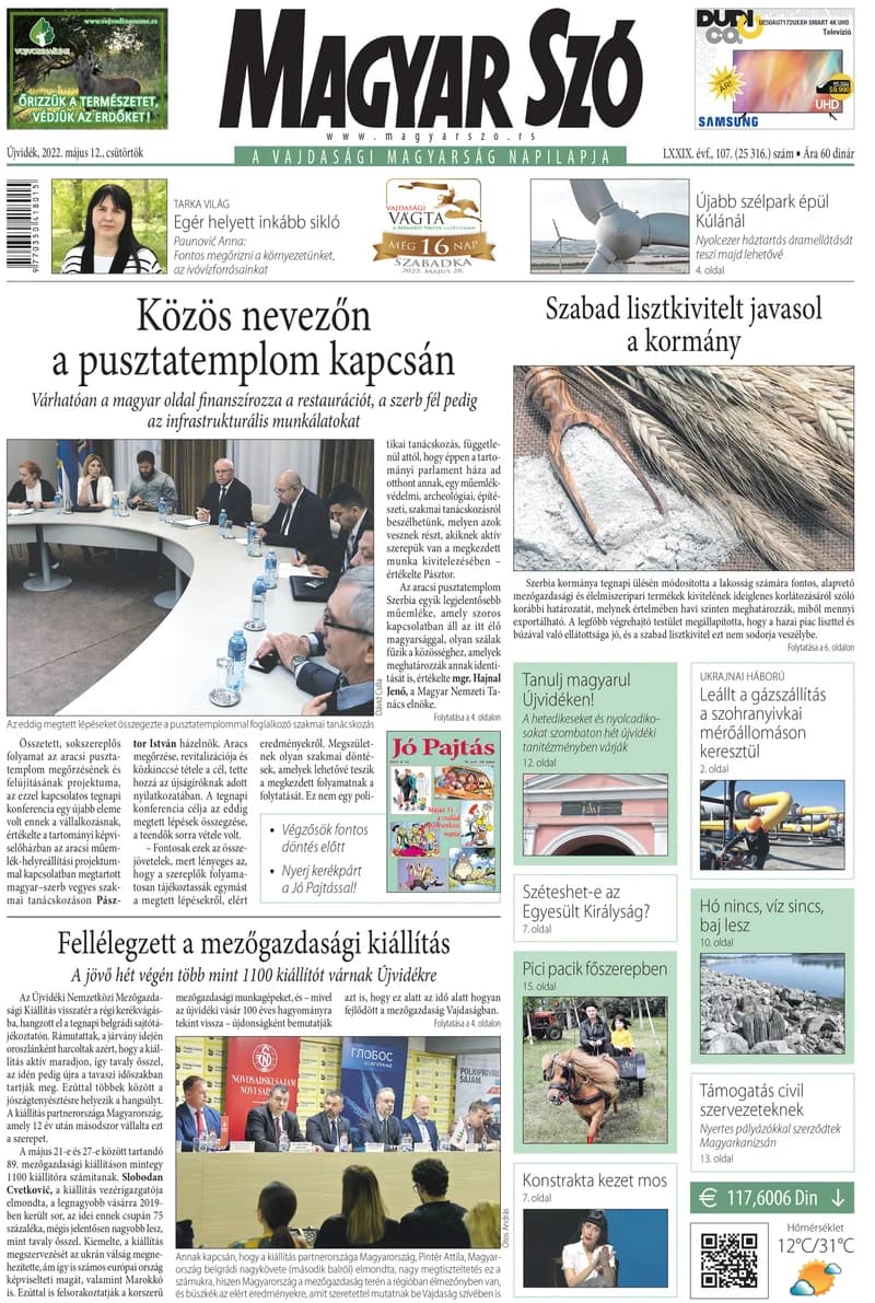 Magyar Szó, 79. évf. 2022. május 12. 107. sz. 1–20. oldal