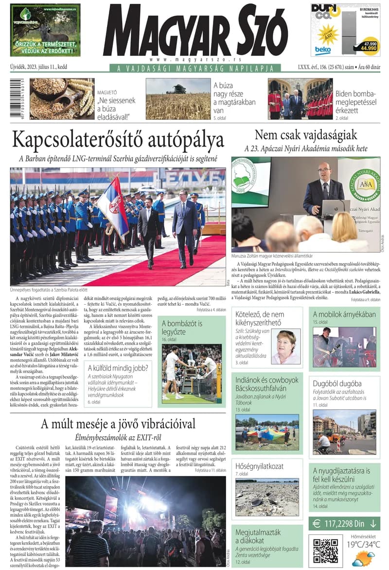 Magyar Szó, 80. évf. 2023. július 11. 156. sz. 1–20. oldal