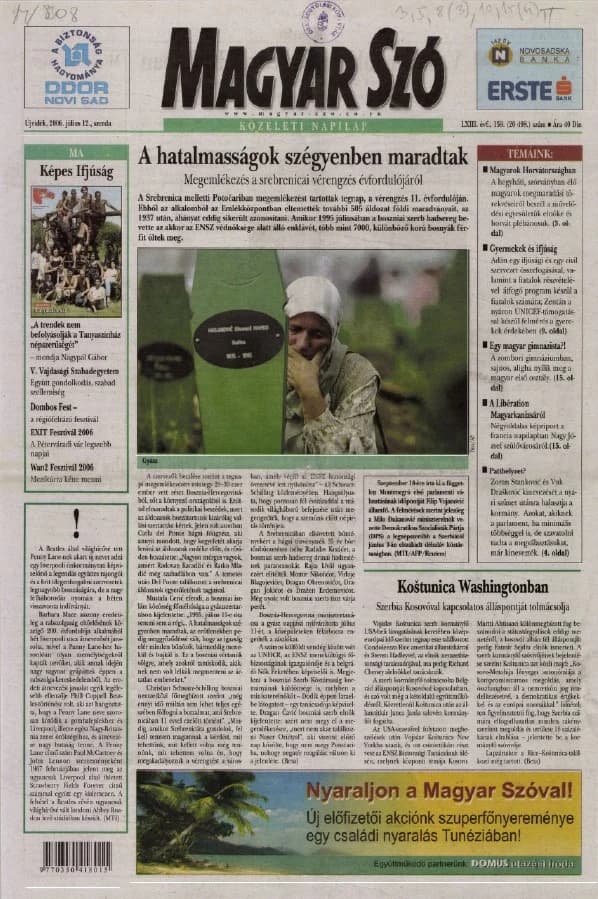 Magyar Szó, 63. évf. 2006. július 12. 159. sz. 1–20. oldal