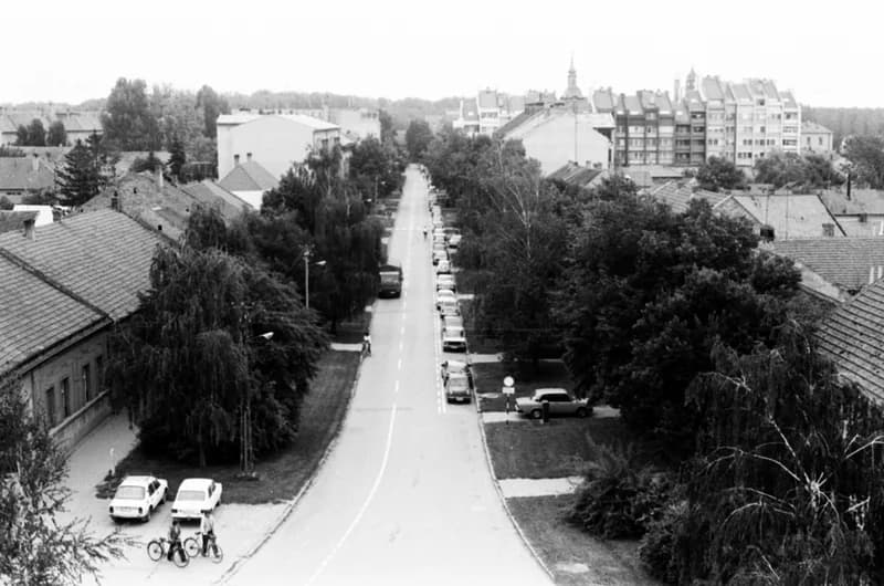 Magyarkanizsa: áruház, főutca, városháza