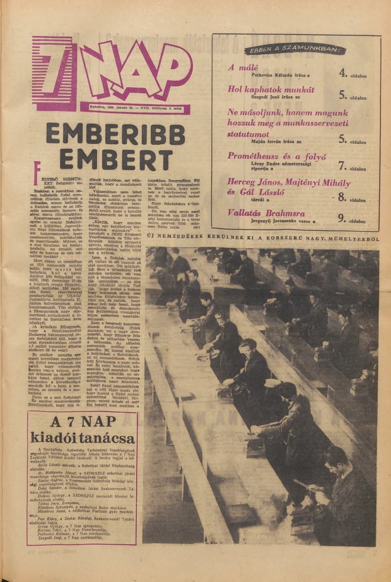 7 Nap, 18. évf. 1963. január 25. 3. sz. 1–20. oldal
