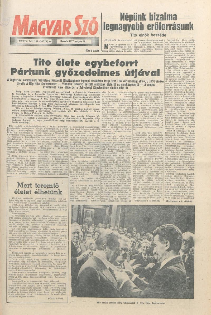 Magyar Szó, 34. évf. 1977. május 25. 141. sz.