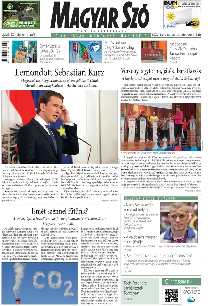 Magyar Szó, 78. évf. 2021. október 11. 237. sz. 1–20. oldal