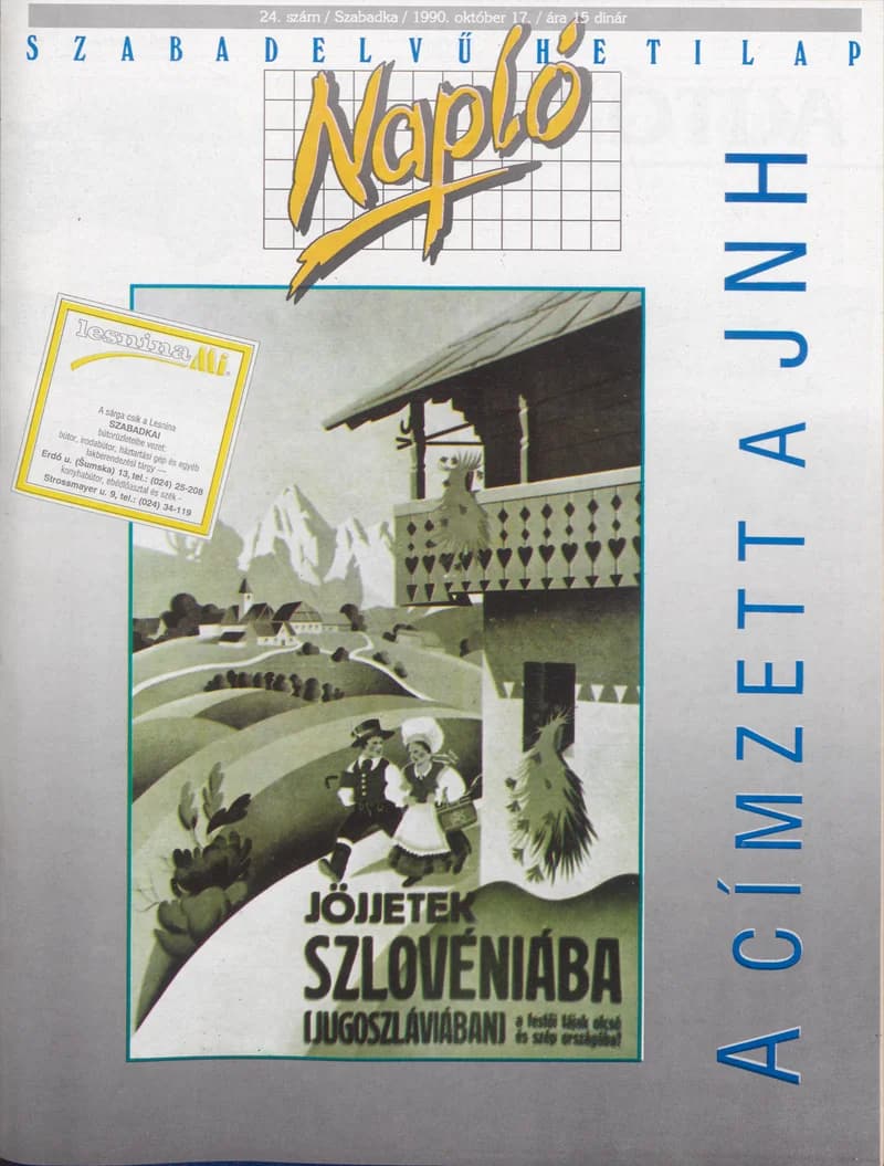 Napló - Szabadelvű hetilap, 1. évf. 1990. október 17. 24. sz.
