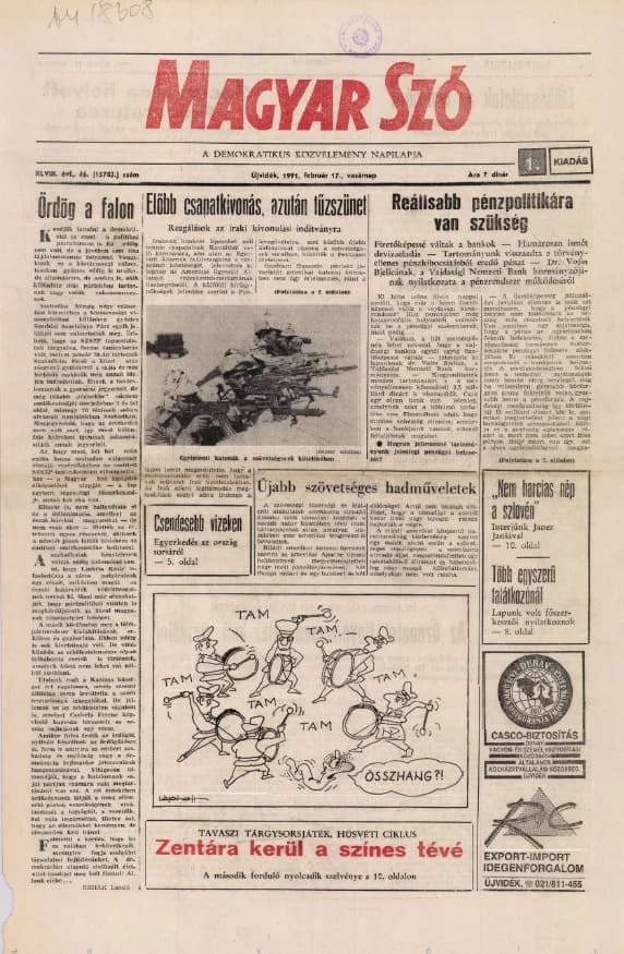 Magyar Szó, 48. évf. 1991. február 17. 46. sz. 1–32. oldal