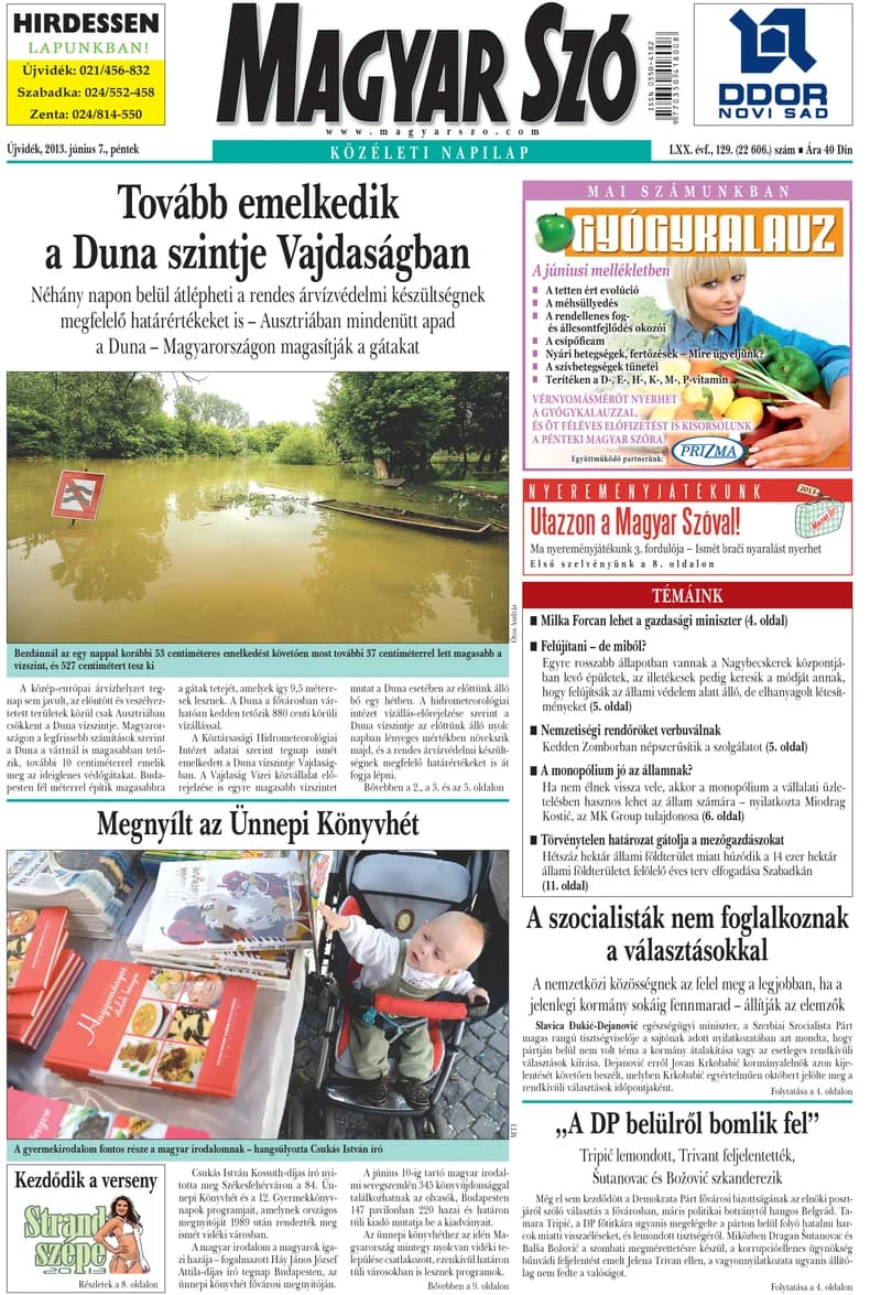 Magyar Szó, 70. évf. 2013. június 7. 129. sz. 1–20. oldal