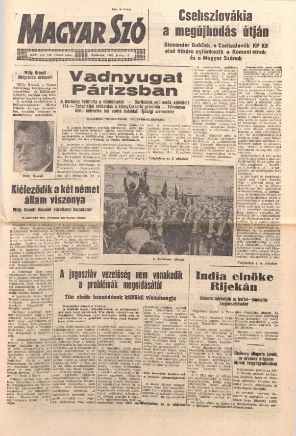 Magyar Szó, 25. évf. 1968. június 13. 161. sz. 1–20. oldal