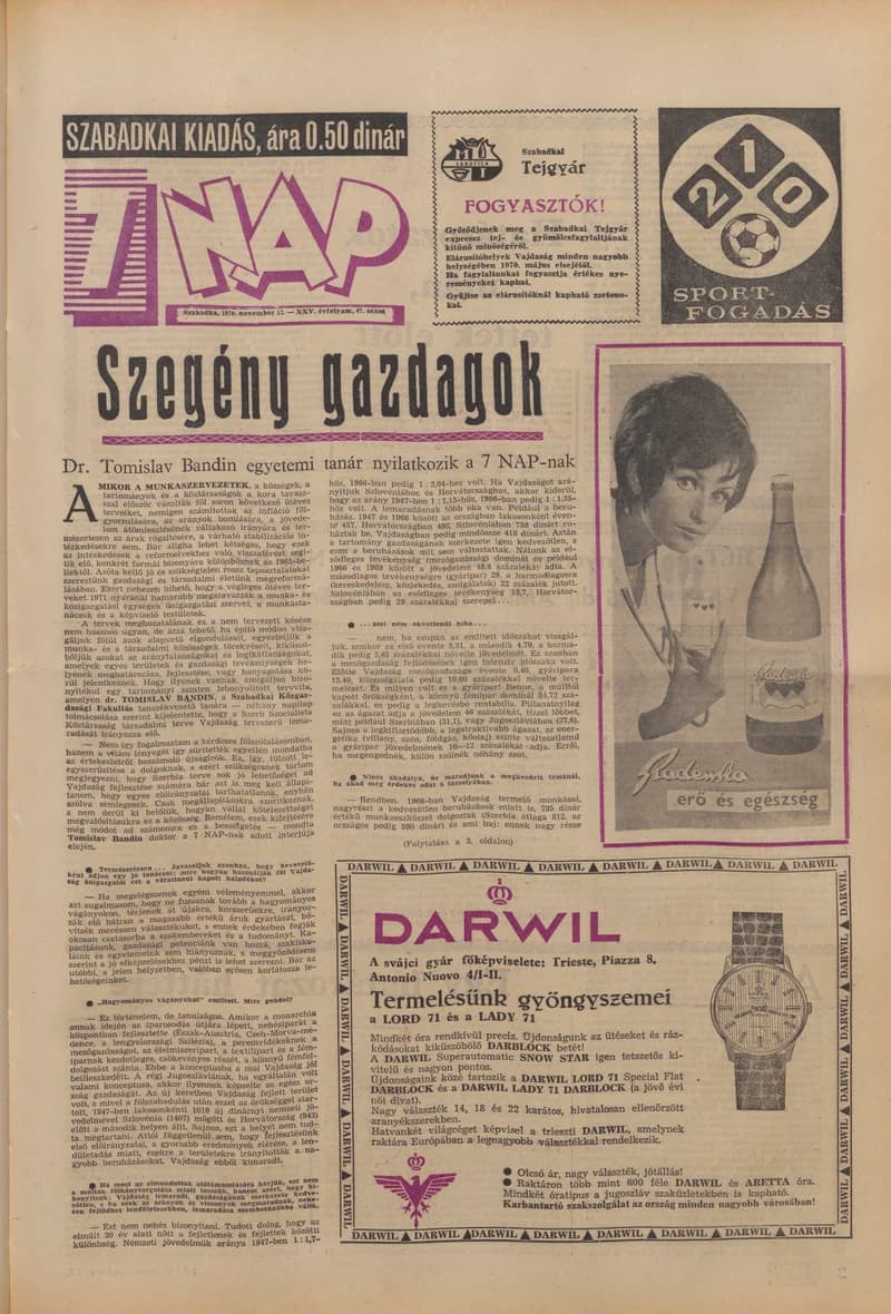 7 Nap, 25. évf. 1970. november 13. 47. sz. 1–24. oldal