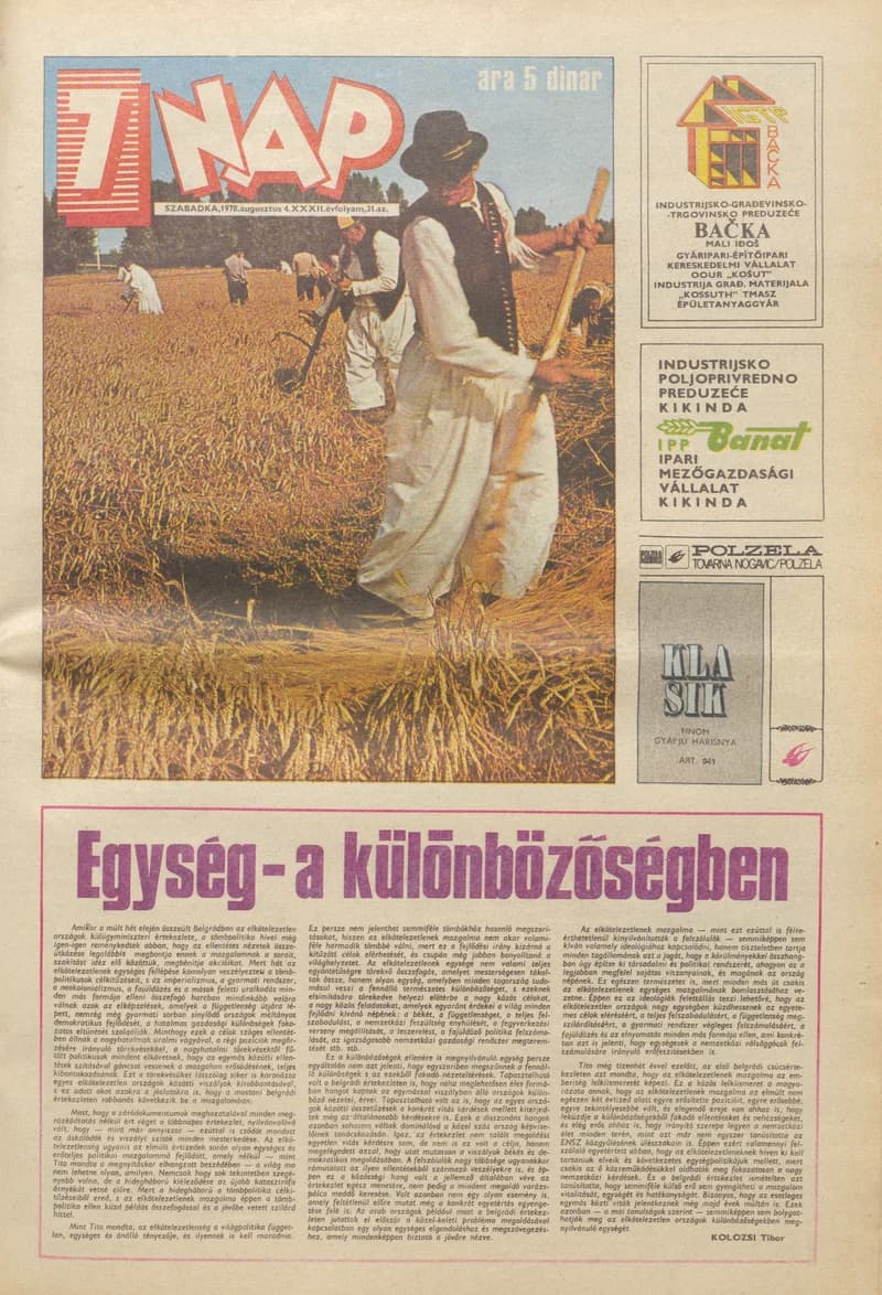 7 Nap, 33. évf. 1978. augusztus 4. 31. sz. 1–20. oldal