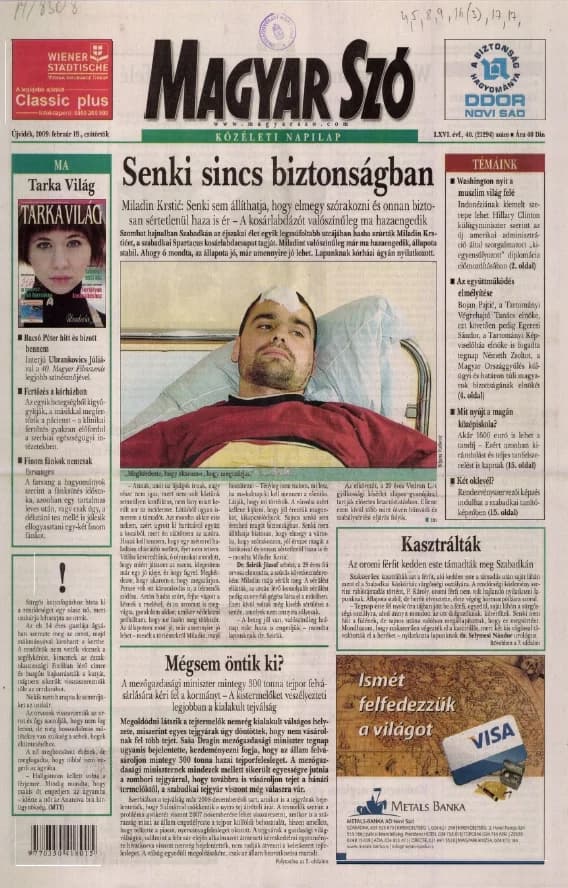 Magyar Szó, 66. évf. 2009. február 19. 40. sz. 1–20. oldal