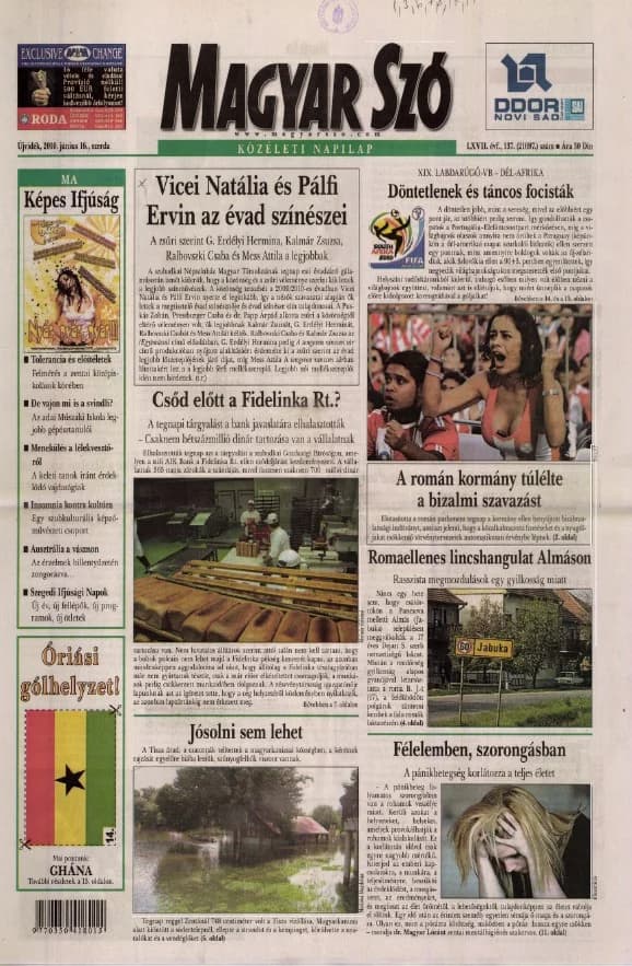 Magyar Szó, 67. évf. 2010. június 16. 137. sz. 1–20. oldal