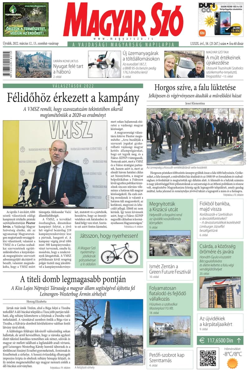 Magyar Szó, 79. évf. 2022. március 12. – 13. 58. sz. 1–32. oldal