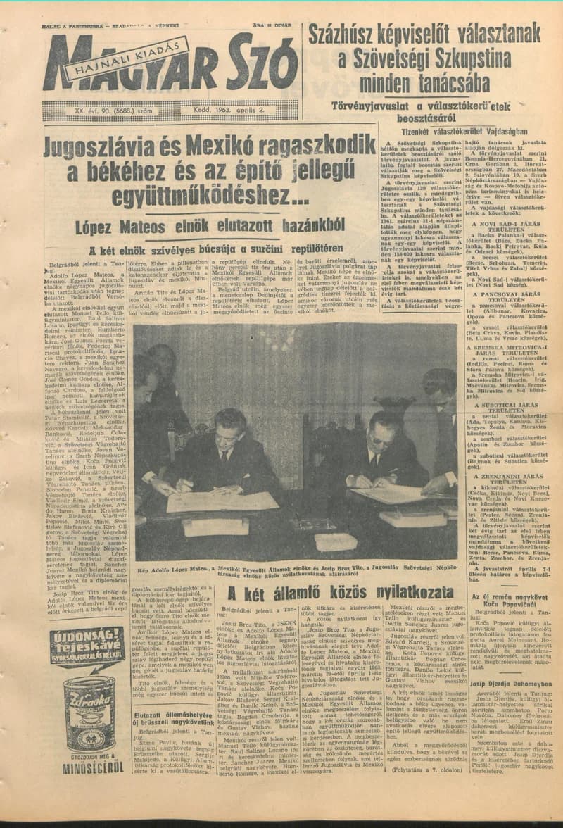 Magyar Szó, 20. évf. 1963. április 2. 90. sz. 1–16. oldal