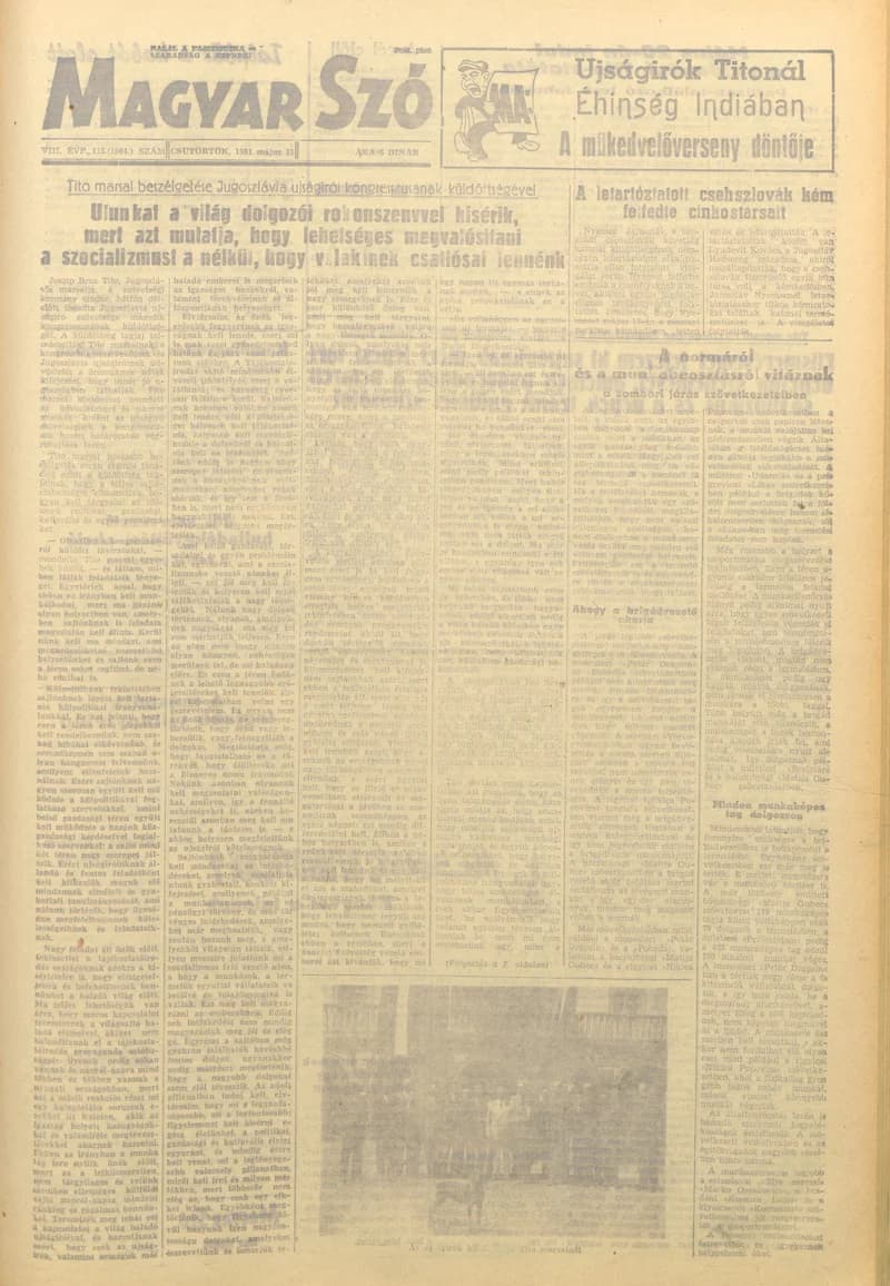 Magyar Szó, 8. évf. 1951. május 17. 115. sz. 1–4. oldal