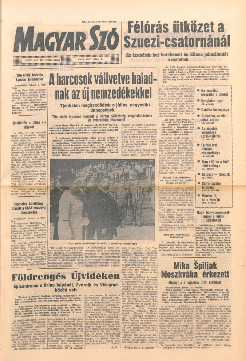 Magyar Szó, 24. évf. 1967. július 4. 181. sz. 1–16. oldal
