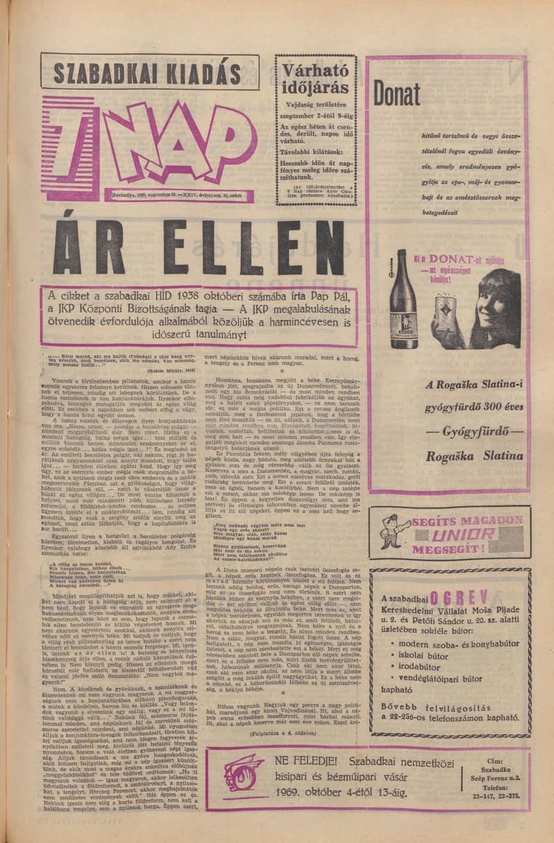 7 Nap, 24. évf. 1969. augusztus 29. 35. sz. 1–16. oldal