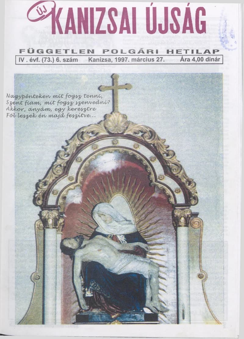 Új Kanizsai Újság, 4. évf. 1997. március 27. 6. sz.