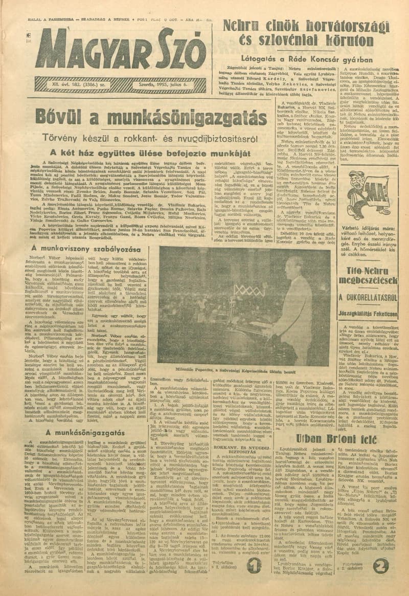 Magyar Szó, 12. évf. 1955. július 6. 182. sz. 1–8. oldal