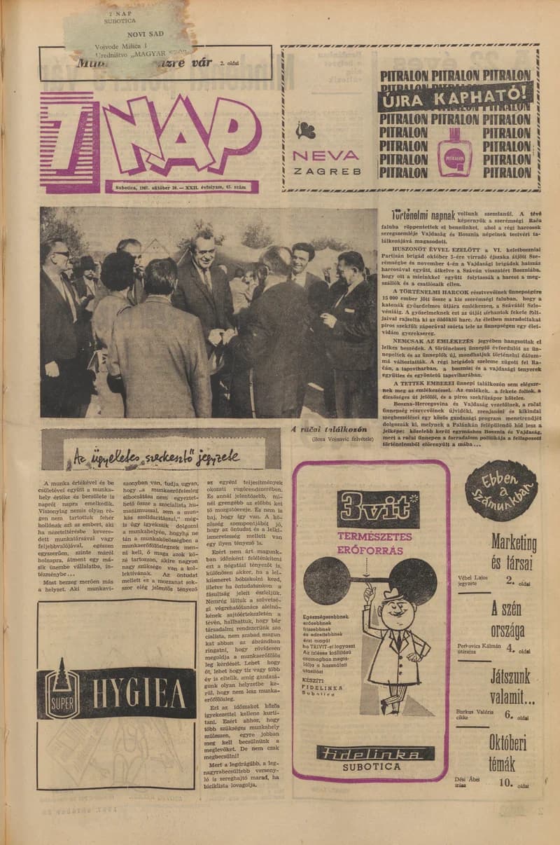 7 Nap, 22. évf. 1967. október 20. 43. sz. 1–20. oldal