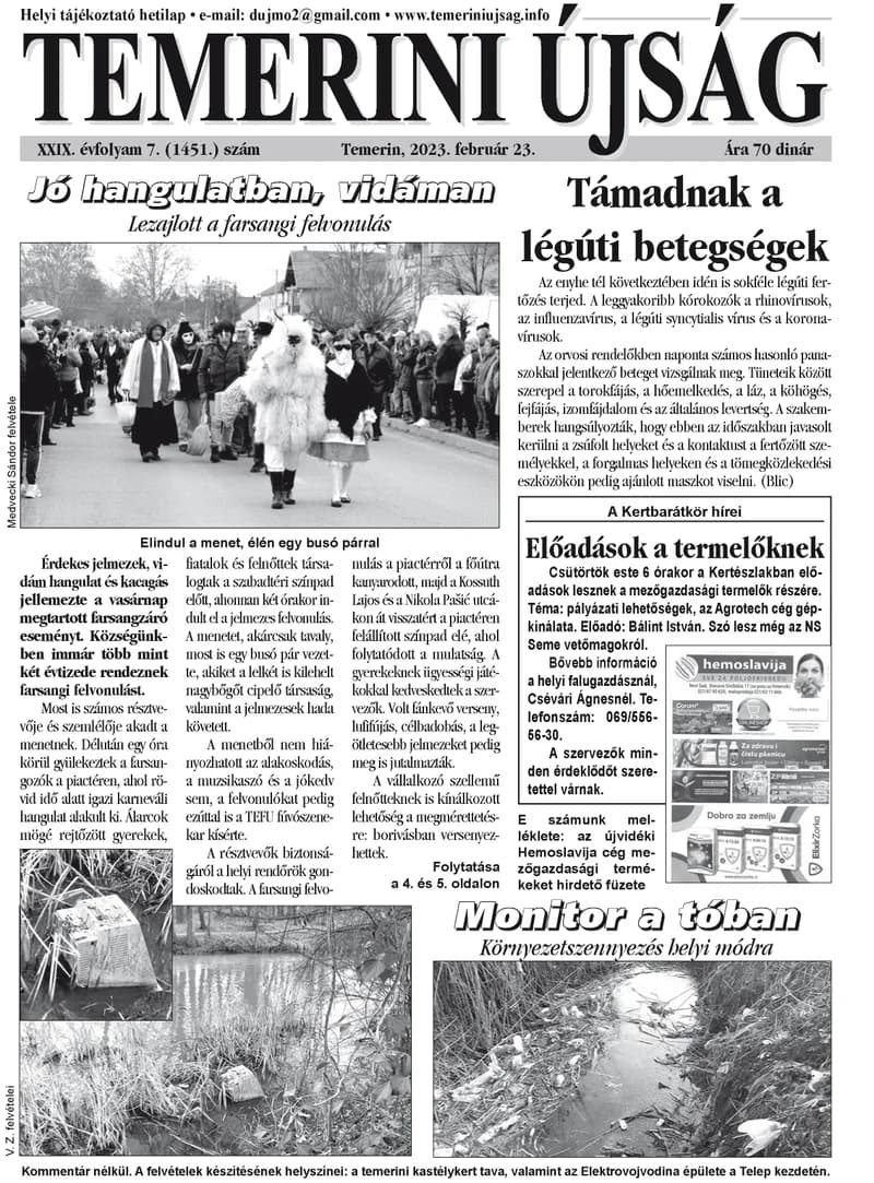 Temerini Újság, 29. évf. 2023. február 23. 7. sz.
