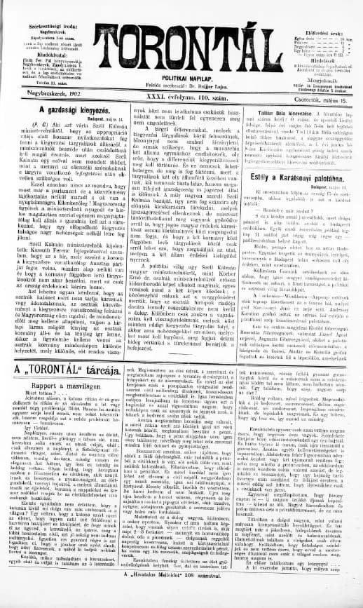 Torontál, 31. évf. 1902. május 15. 110. sz.
