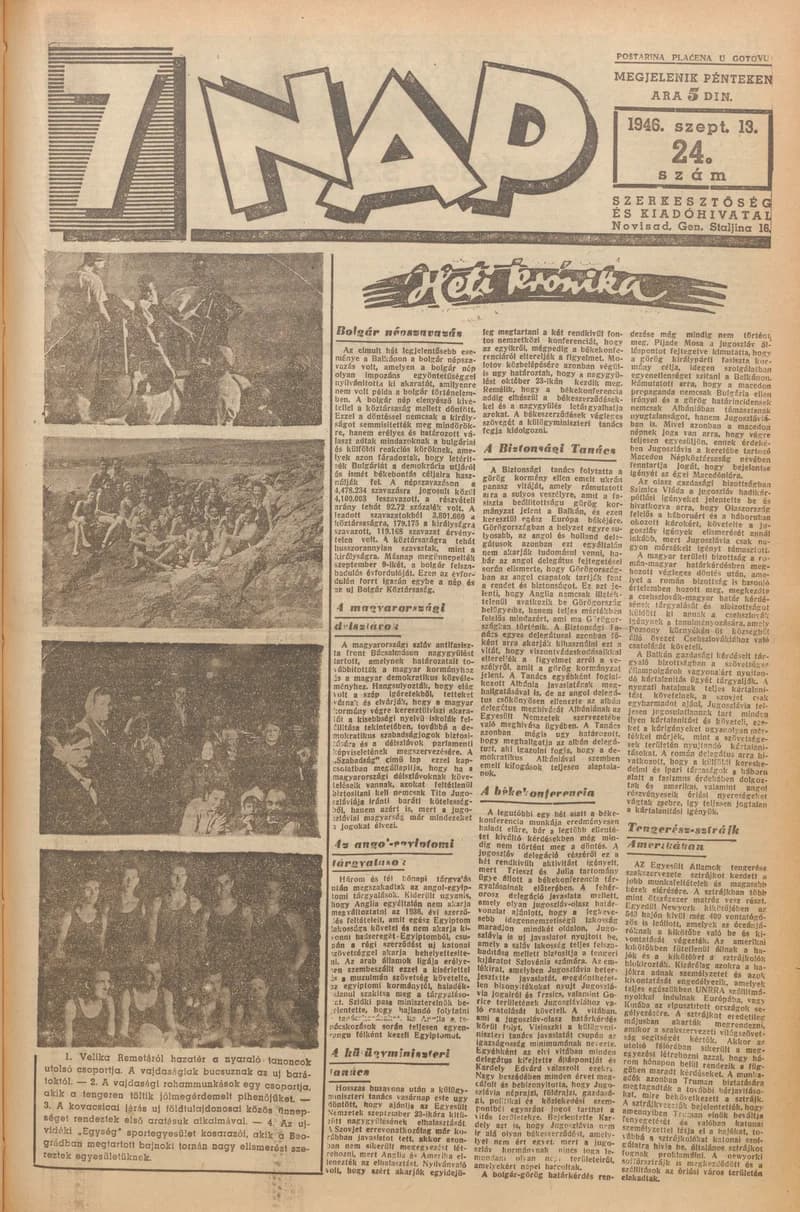 7 Nap, 1. évf. 1946. szeptember 13. 24. sz. 1–12. oldal