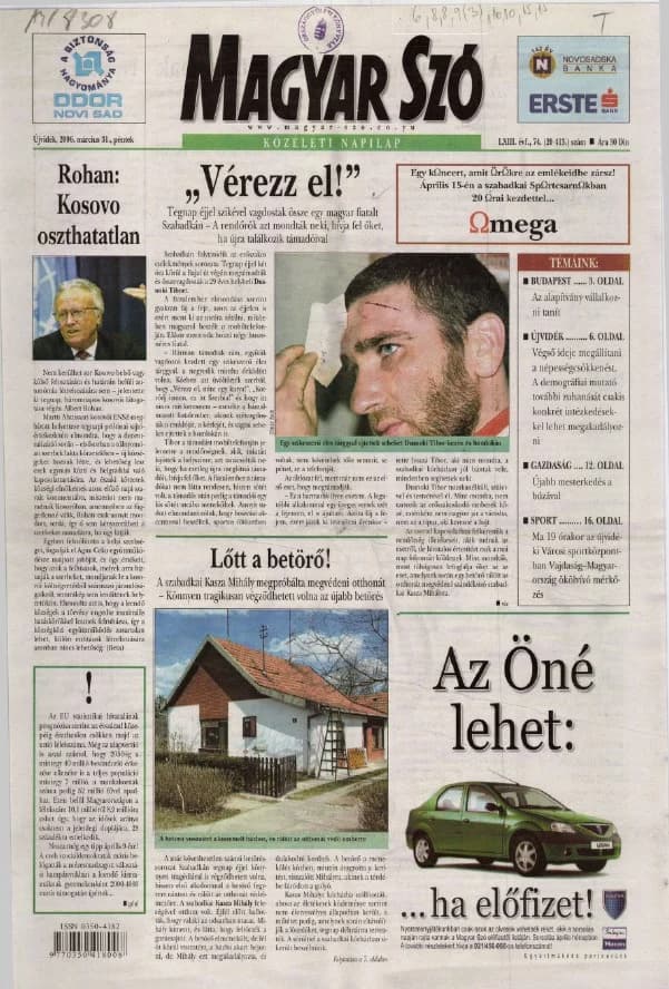 Magyar Szó, 63. évf. 2006. március 31. 74. sz. 1–20. oldal