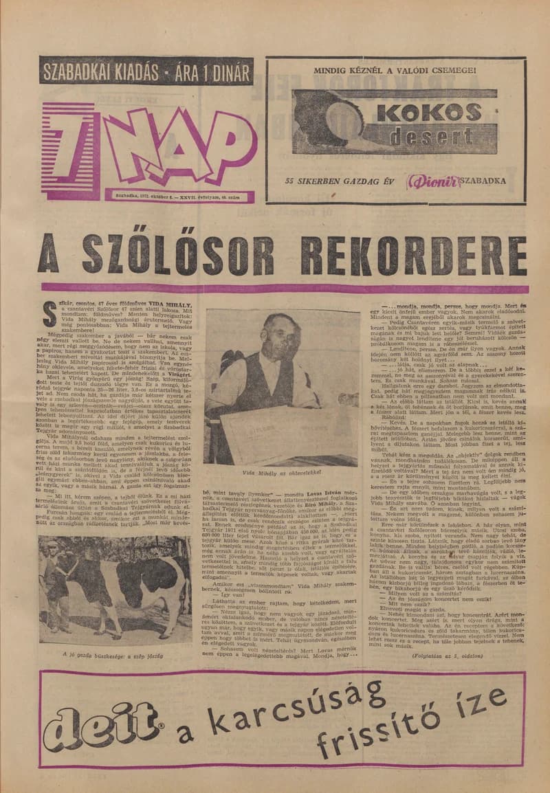 7 Nap, 27. évf. 1972. október 6. 40. sz. 1–28. oldal