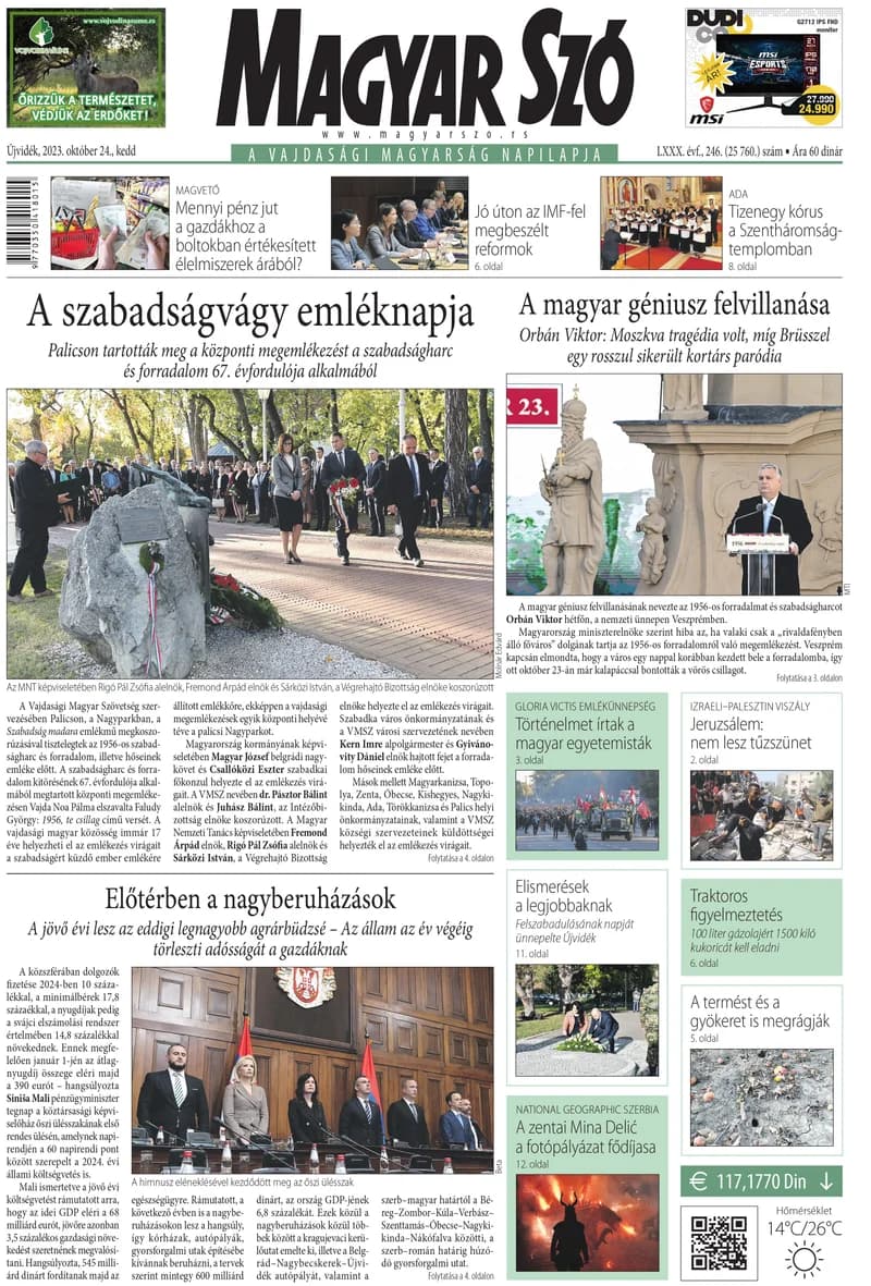 Magyar Szó, 80. évf. 2023. október 24. 246. sz. 1–20. oldal