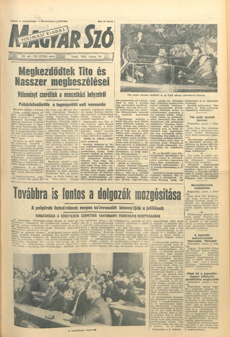 Magyar Szó, 20. évf. 1963. május 14. 130. sz. 1–16. oldal