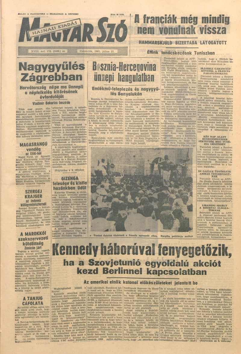 Magyar Szó, 18. évf. 1961. július 27. 173. sz. 1–12. oldal