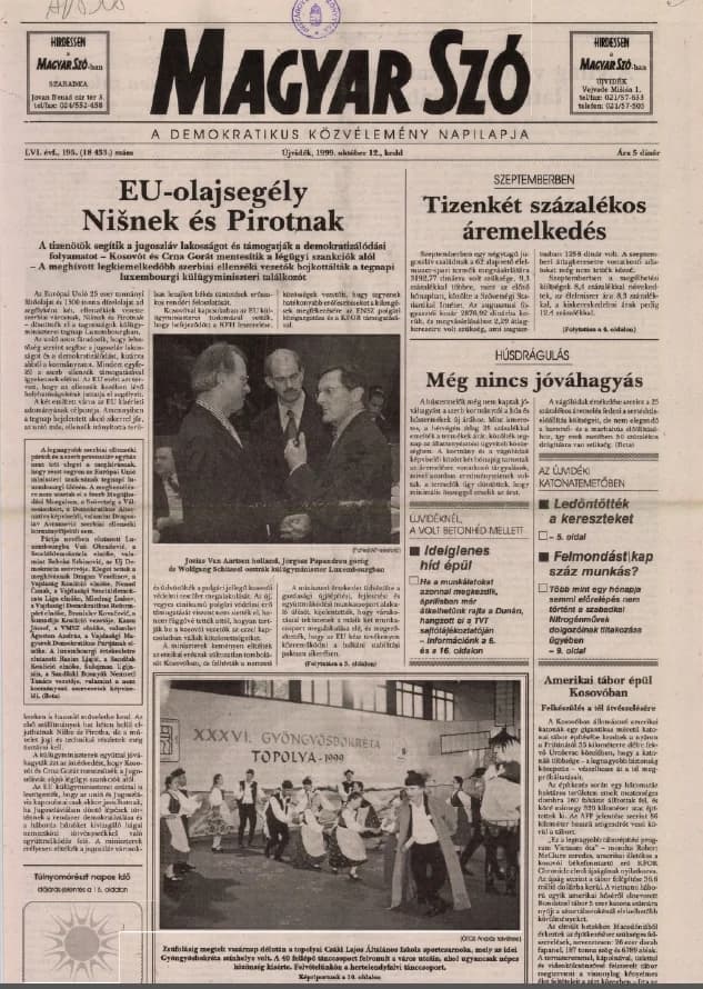 Magyar Szó, 56. évf. 1999. október 12. 195. sz. 1–16. oldal