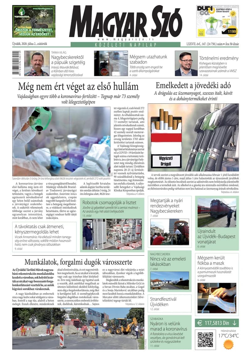 Magyar Szó, 77. évf. 2020. július 2. 147. sz. 1–20. oldal