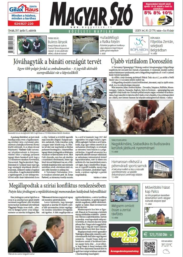 Magyar Szó, 74. évf. 2017. április 13. 85. sz. 1–20. oldal
