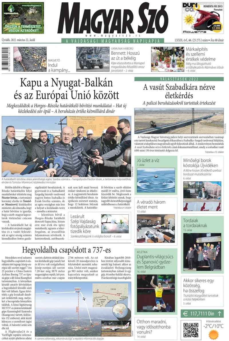 Magyar Szó, 79. évf. 2022. március 22. 66. sz. 1–20. oldal