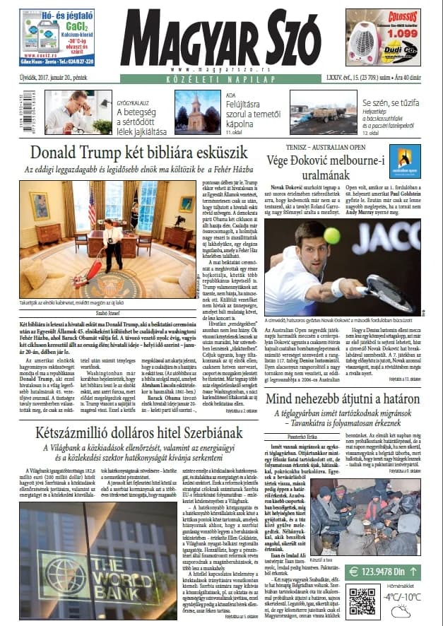 Magyar Szó, 74. évf. 2017. január 20. 15. sz. 1–16. oldal