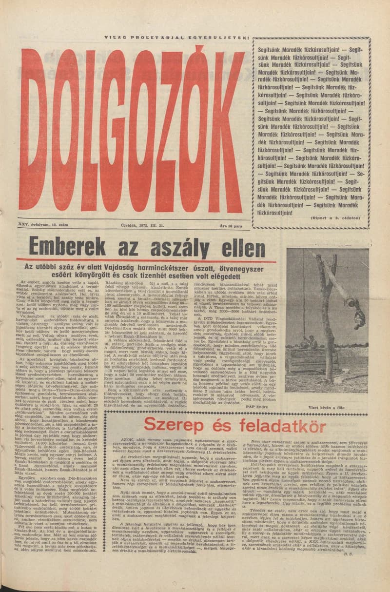 Dolgozók, 26. évf. 1972. március 31. 13. sz.