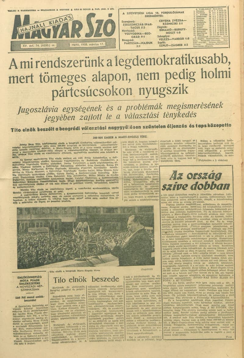 Magyar Szó, 15. évf. 1958. március 17. 74. sz. 1–10. oldal
