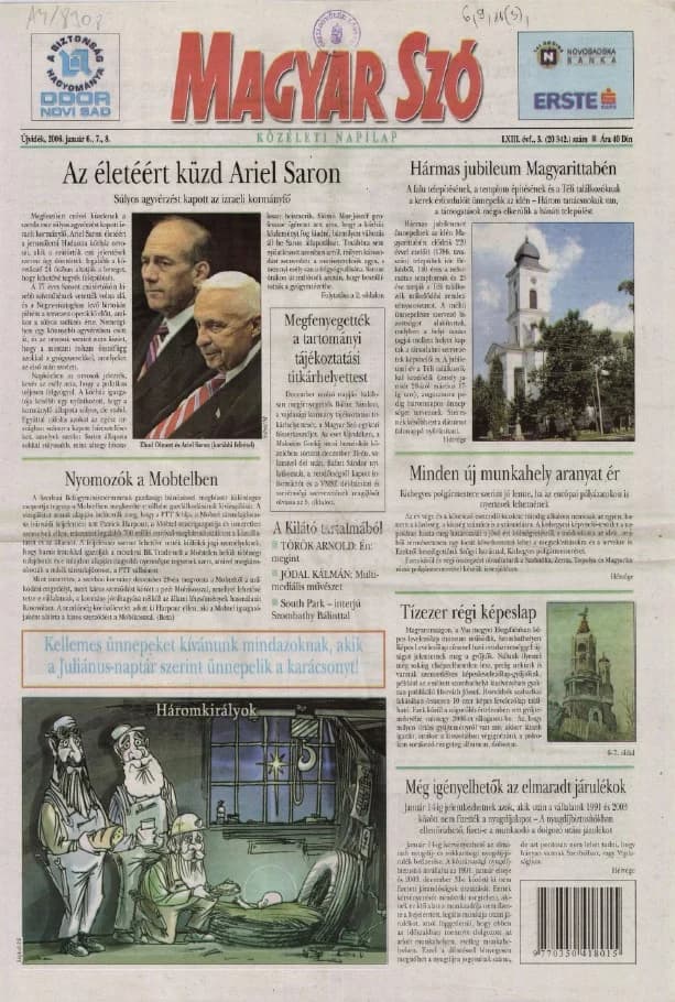 Magyar Szó, 63. évf. 2006. január 6. – 8. 3. sz. 1–28. oldal