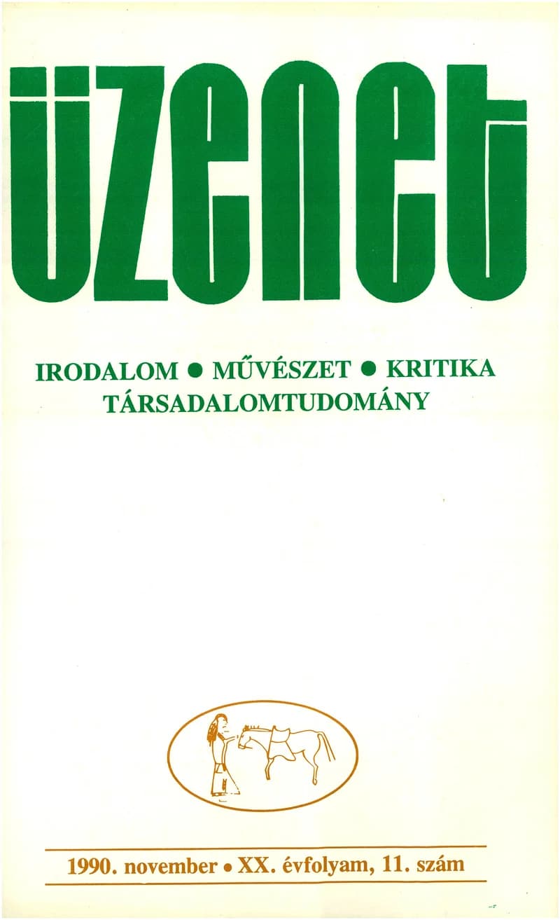 Üzenet, 20. évf. 1990. november. 11. sz. 823–916. oldal