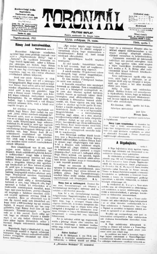 Torontál, 31. évf. 1902. április 7. 79. sz.