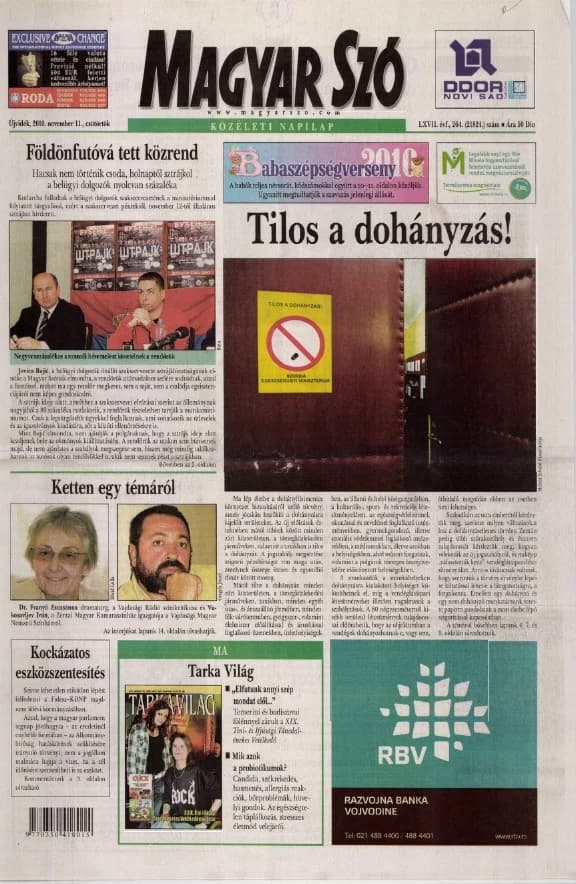 Magyar Szó, 67. évf. 2010. november 11. 264. sz. 1–20. oldal