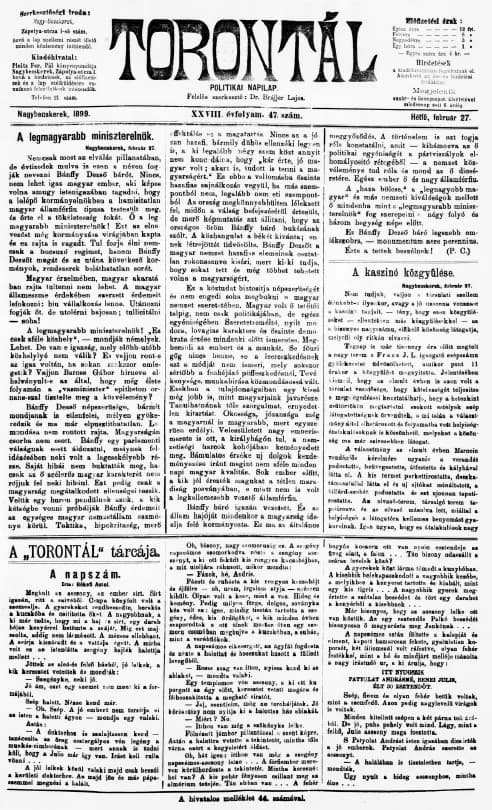 Torontál, 28. évf. 1899. február 27. 47. sz.