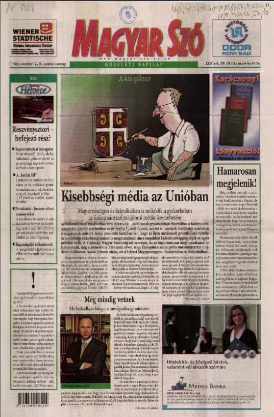 Magyar Szó, 64. évf. 2007. november 17. – 18. 270. sz. 1–36. oldal