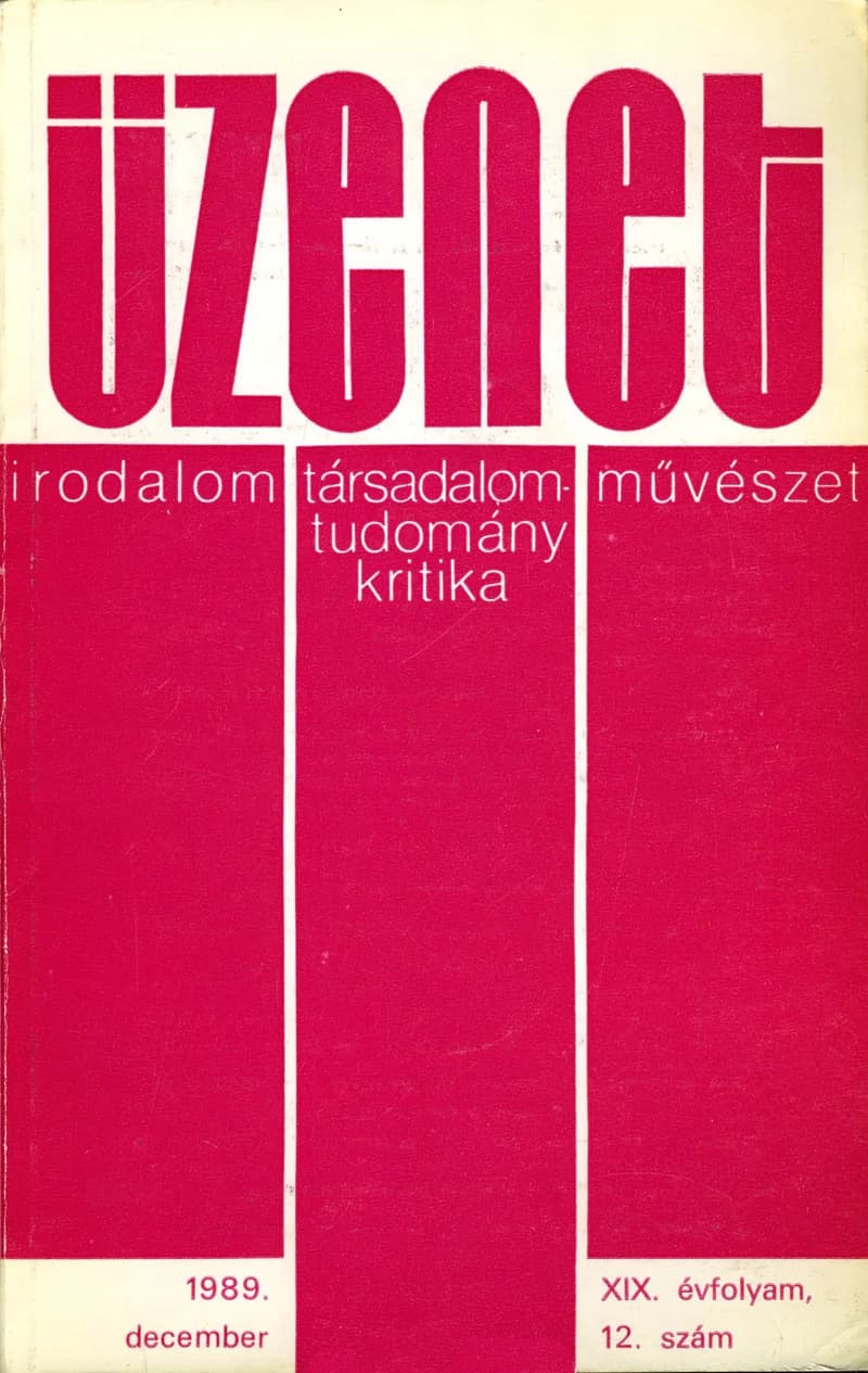 Üzenet, 19. évf. 1989. december. 12. sz. 731–808. oldal