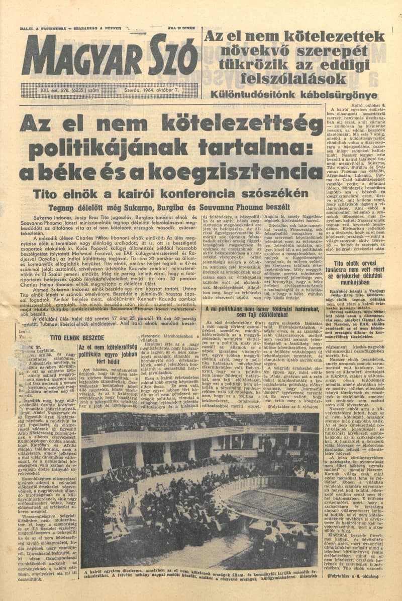 Magyar Szó, 21. évf. 1964. október 7. 278. sz.