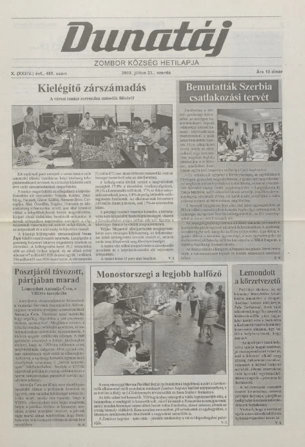 Dunatáj, 10. évf. 2008. július 23. 485. sz.