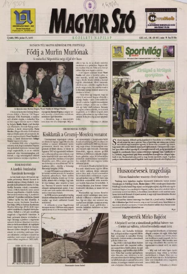 Magyar Szó, 62. évf. 2005. június 13. 136. sz. 1–12. oldal