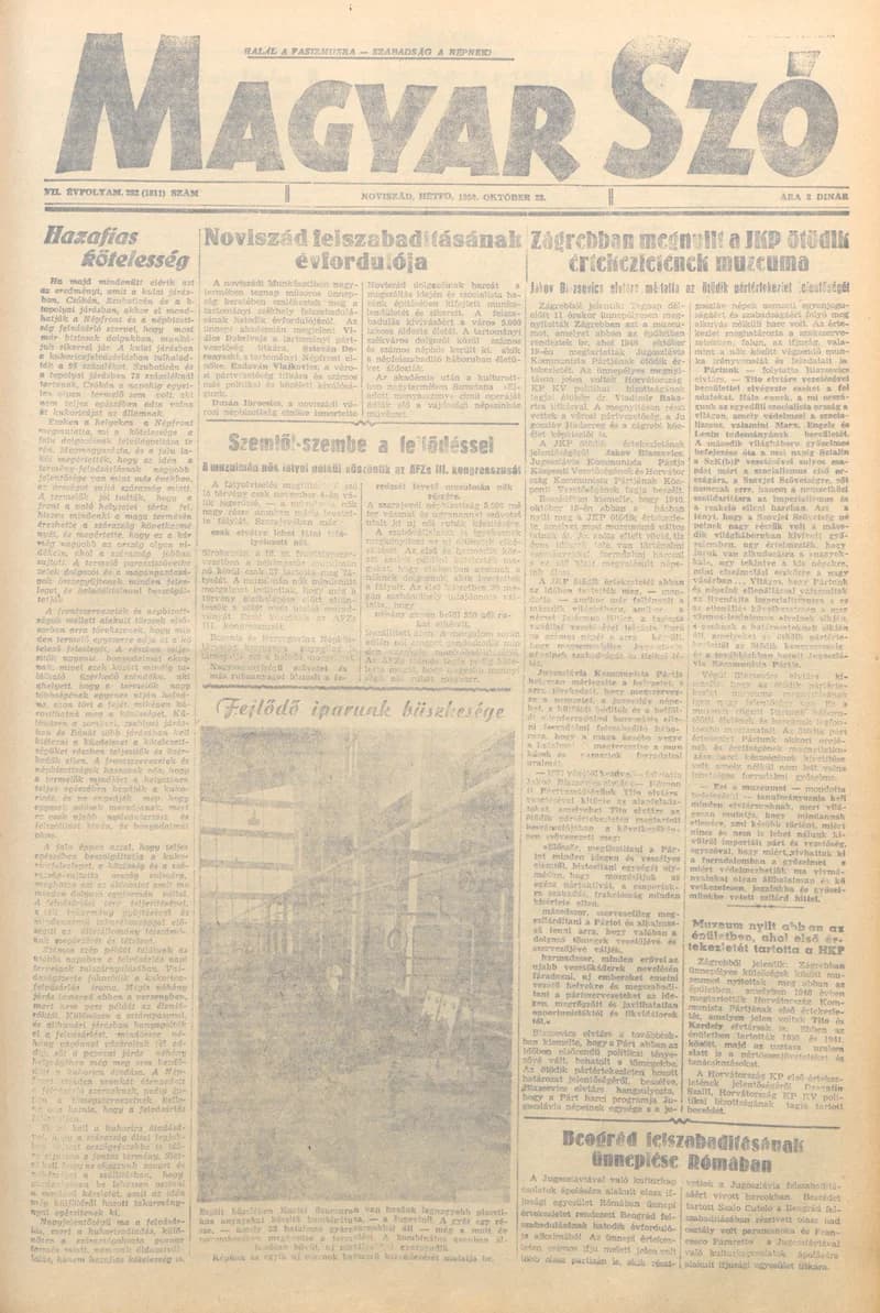 Magyar Szó, 7. évf. 1950. október 23. 252. sz. 1–4. oldal
