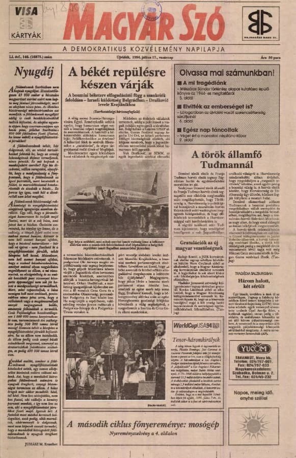 Magyar Szó, 51. évf. 1994. július 17. 146. sz.